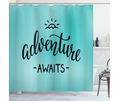 Blue Abstract Shower Curtain