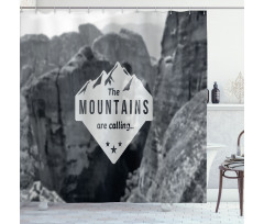 Mountains are Calling Shower Curtain