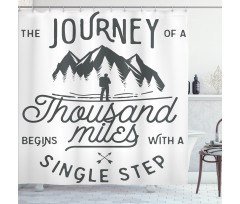 Motivating Wise Words Shower Curtain
