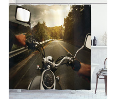 Rider Chopper Road Shower Curtain