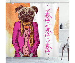 Fashion Scarf Jacket Shower Curtain