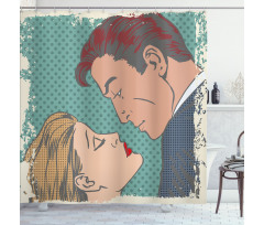 Lovers About to Kiss Art Shower Curtain