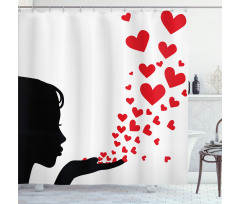 Girl Silhouette Shower Curtain