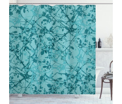 Ink Drawing Style Tree Shower Curtain