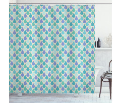 Colorful Water Droplets Shower Curtain