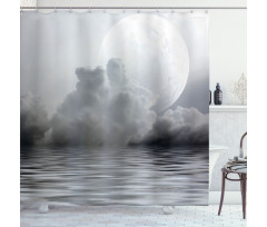 Misty Air and Ocean Art Shower Curtain