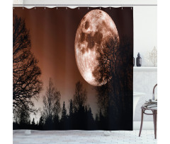 Abstract Colored Forest Shower Curtain