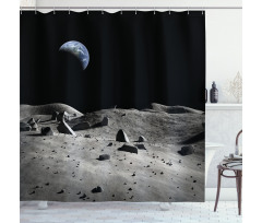Earth Seen from the Moon Shower Curtain