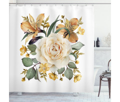 Romantic Bridal Bouquet Shower Curtain