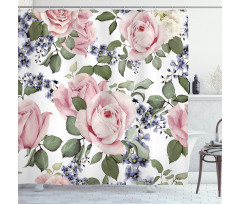 Flourishing Pink Flora Shower Curtain