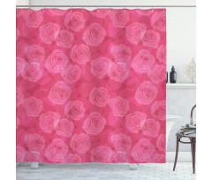 Shades of Pink Romantic Shower Curtain