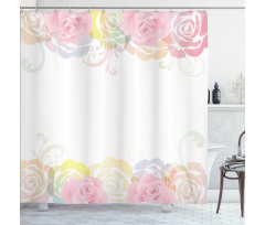 Tender Springtime Borders Shower Curtain