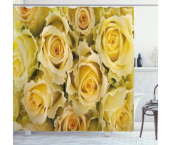 Yellow Bridal Flourish Shower Curtain