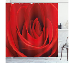Natural Beauty Red Blossom Shower Curtain