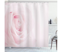 Close up Pink Flourish Shower Curtain