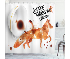 Cunning Animal Drink Shower Curtain