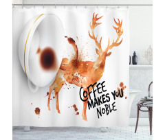 Deer Antlers Nature Shower Curtain