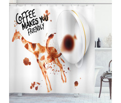 Funny Giraffe Shower Curtain