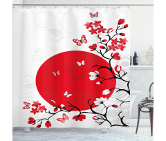 Cherry Sakura Trees Shower Curtain