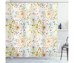 Lines with Vibrant Dot Shower Curtain