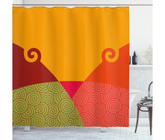 Swirls and Vortexes Shower Curtain