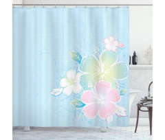 Hibiscus Exotic Plant Shower Curtain