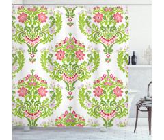 Green Foliage Eastern Shower Curtain