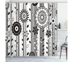Funky Blossoms Shower Curtain