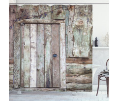 Old Barn Door Cottage Shower Curtain