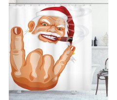 Rocker Santa Claus Shower Curtain