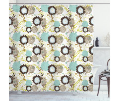 Abstract Ornate Flower Shower Curtain