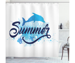 Vibrant Colored Fish Shower Curtain