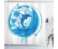 Maritime Style Exotic Shower Curtain