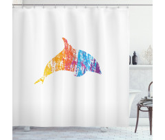 Marine Animal Design Shower Curtain