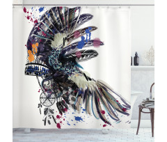 Boho Fashion Theme Shower Curtain