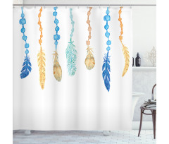 Colorful Bird Design Shower Curtain