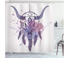 Dreamcatcher in Watercolor Shower Curtain