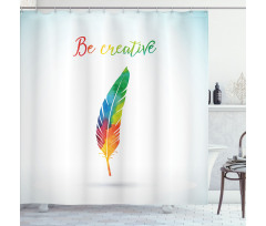 Rainbow Quill Creative Shower Curtain