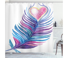 Feathers Vibrant Shower Curtain