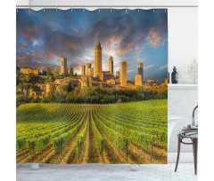 San Gimignano Vineyards Shower Curtain