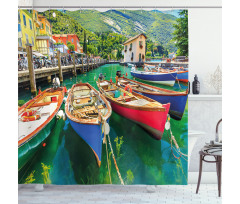 Garda Torbole Town Photo Shower Curtain