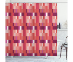 Geometric Square Colorful Shower Curtain
