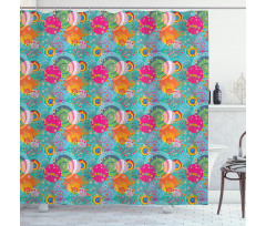 Dandelion Vibrant Spring Shower Curtain