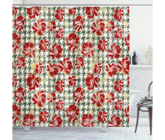 Scottish Houndstooth Shower Curtain