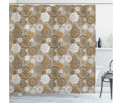 Ornament Flower Colorful Shower Curtain