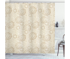 Warm Colored Paisley Shower Curtain