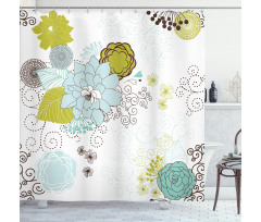 Pastel Romantic Ornament Shower Curtain