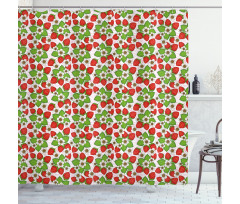 Strawberries Summertime Shower Curtain