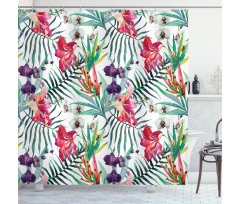 Watercolor Art Tropical Shower Curtain