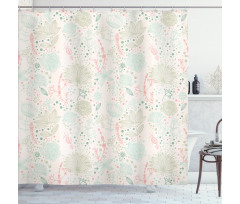 Soft Toned Nature Theme Shower Curtain